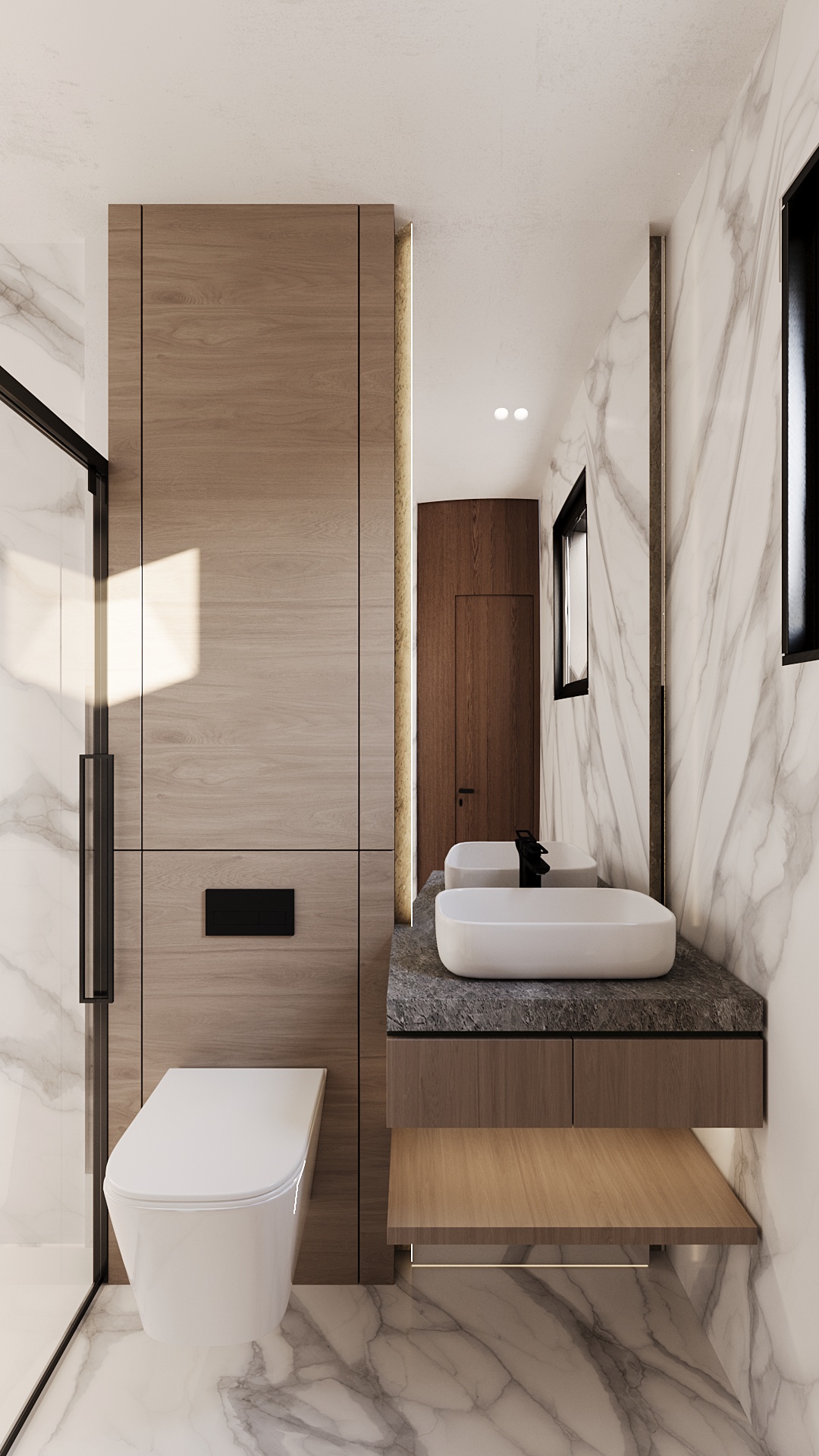D4 — luxury marble bathroom
